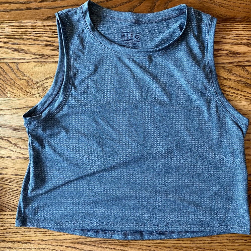 fleo dylan muscle crop in heather black